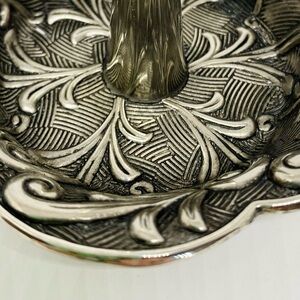Vintage Godinger Silverplate Textured Jewelry Dish